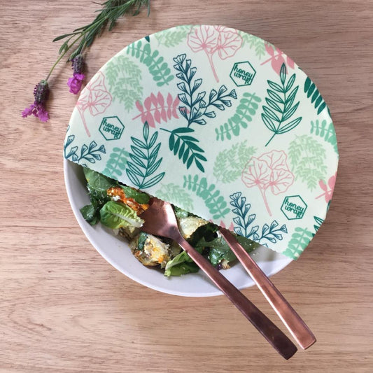 みつろうエコラップ Mサイズ (オーガニックコットン100%生地) Medium Honeywrap (24cm x 31cm)