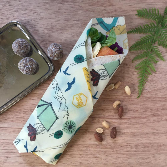 みつろうエコラップ 3-Pack (オーガニックコットン100%生地) (S, M, L 各1枚)Honeywrap 3-Pack