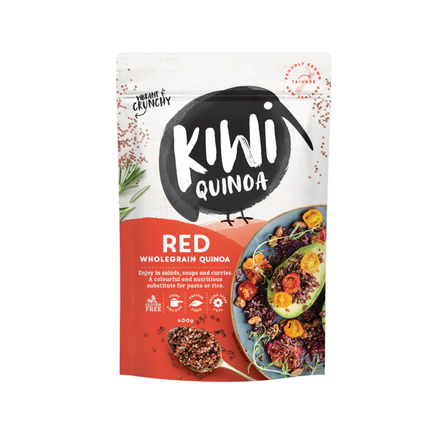 Kiwi Quinoa キウイキヌア（NZ産全粒レッドキヌア）400g - Kiwi Quinoa (Wholegrain Red Quinoa)