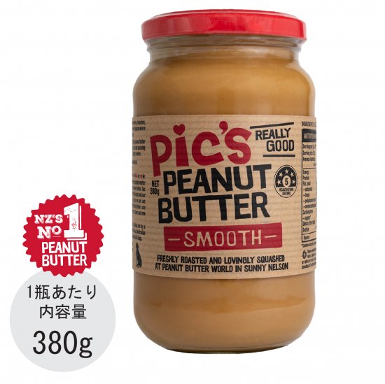 ピックスピーナッツバター なめらかスムース(380g) - PIC's