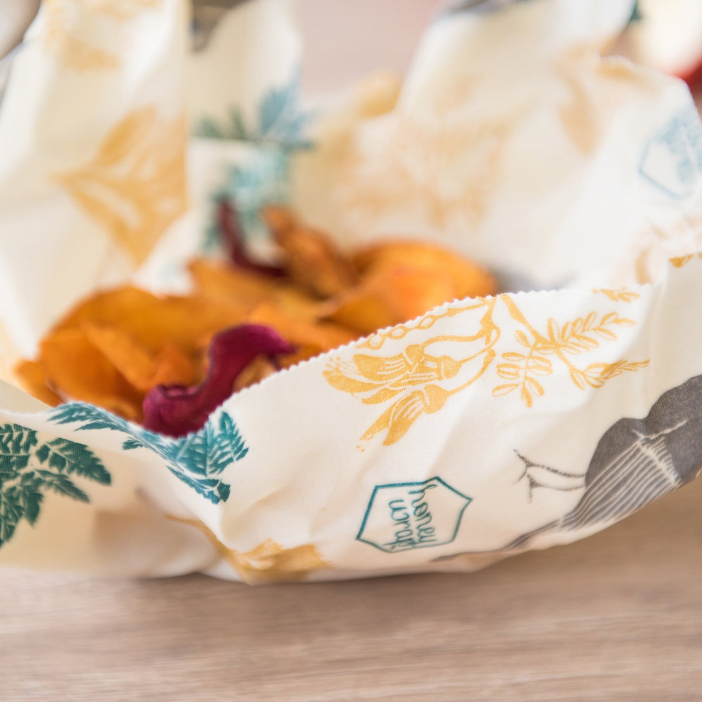 みつろうエコラップ Sサイズ2枚セット (オーガニックコットン100%生地) Small Twin Pack Honeywraps (17cm x 20cm)