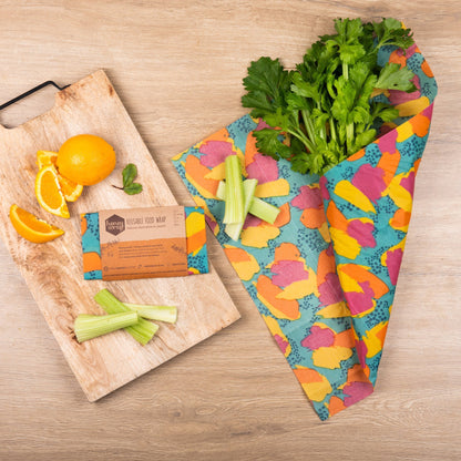 みつろうエコラップ XLサイズ (オーガニックコットン100%生地) XL Size Honeywrap (40cm x 45cm)