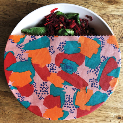 みつろうエコラップ XLサイズ (オーガニックコットン100%生地) XL Size Honeywrap (40cm x 45cm)