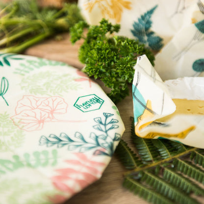 みつろうエコラップ XLサイズ (オーガニックコットン100%生地) XL Size Honeywrap (40cm x 45cm)