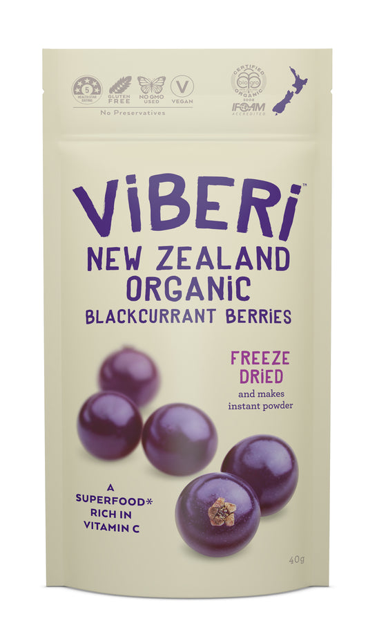 有機JAS フリーズドライカシス (粒) 40g - Freeze Dried Organic Blackcurrants