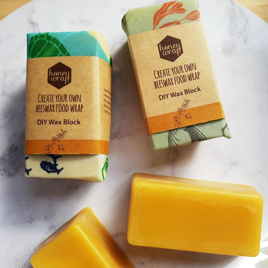 「自分で作る」みつろうエコラップ （ミツロウブロック - 90g）Honeywrap DIY Wax Block